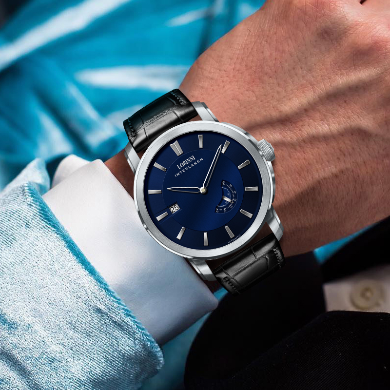 LOBINNI men's watches luxury brand automatic self wind mechanical watch ...