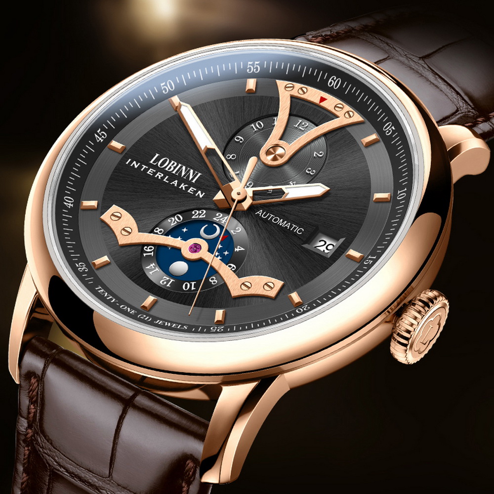 LOBINNI TOP LUXURY BRAND MENS WATCHES AUTOMATIC WATCH FOR MEN
