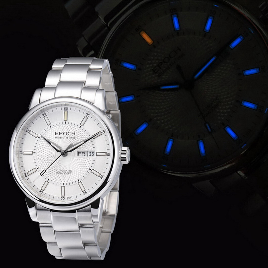 EPOCH men tritium watch T25 luminous mens automatic mechanical watches ...